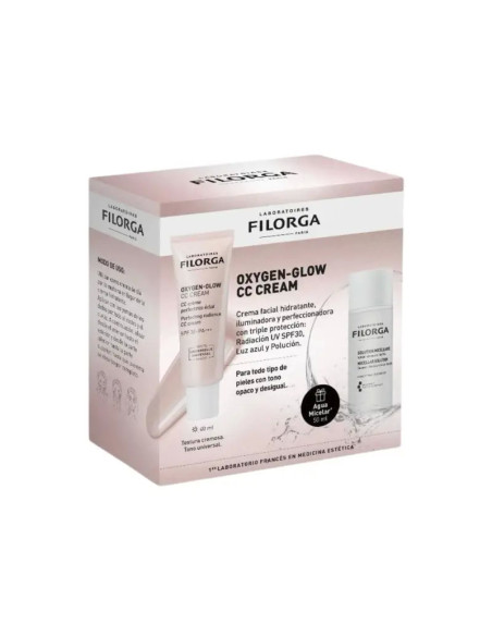 FILORGA OXYGEN-GLOW CC CREAM 40 ML+AGUA MICELAR 50ML