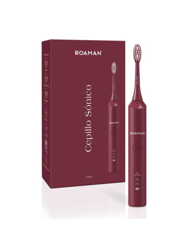 ROAMAN CEPILLO DENTAL ELECTRICO SONICO T3S  COLOR VINO