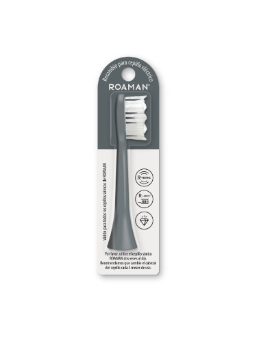 ROAMAN RECAMBIO CEPILLO DENTAL ELECTRICO  COLOR GRIS