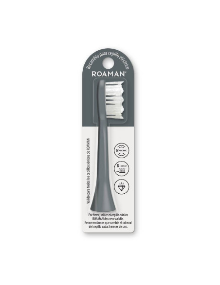 ROAMAN RECAMBIO CEPILLO DENTAL ELECTRICO  COLOR GRIS