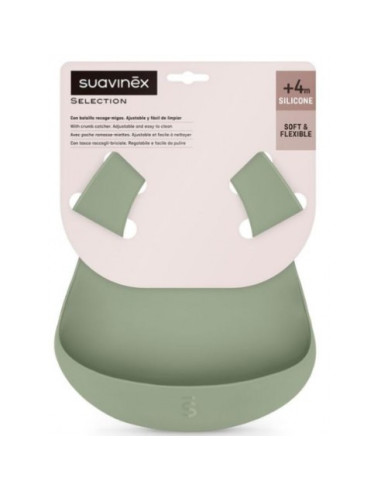 SUAVINEX BABERO SILICONA CON BOLSILLO RECOGEMIGAS