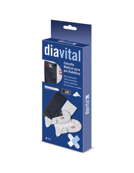 HERBITAS CALCETIN MEDICAL DIAVITAL GRIS-NEGRO 35-38 R.55.003.1