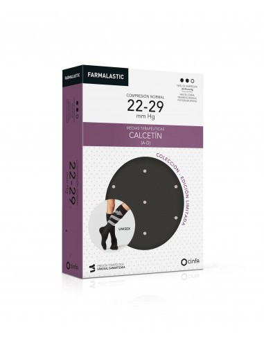FARMALASTIC CALCETIN GRIS TOPOS T/EG