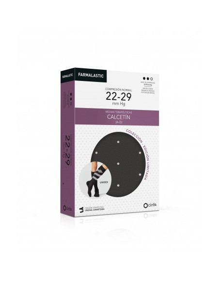 FARMALASTIC CALCETIN GRIS TOPOS T/EG