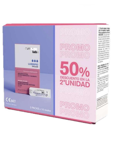 CUMLAUDE PACK LUBRIPIU 10 OVULOS 2ªUND. 50%