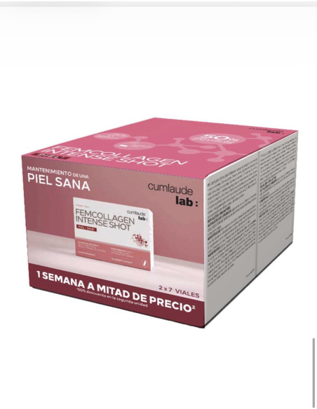 CUMLAUDELAB: FEMCOLLAGEN INTENSE SHOT  7 VIALES 2ª UNIDAD AL 50% SABOR ARANDANO