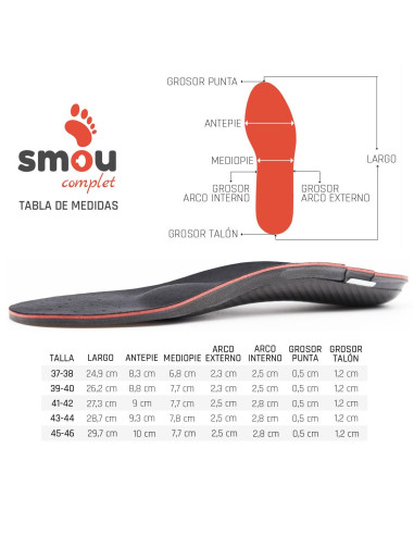 SMOU PLANTILLAS COMPLET DOLOR 37/38