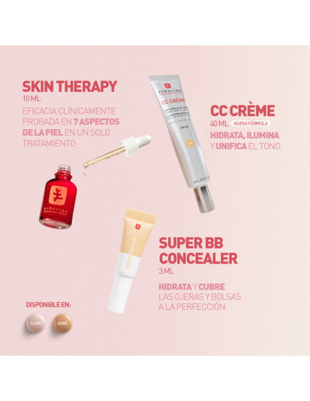 ERBORIAN KIT CC CREME SPF 30 DORÉ+SUPER BB CONCEALER 3 ML+SKIN THERAPY 10 ML