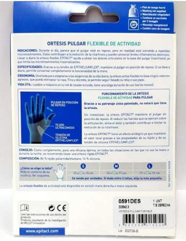 EPITACT ORTESIS PULGAR FLEXIBLE RIZARTROSIS T/S IZQ