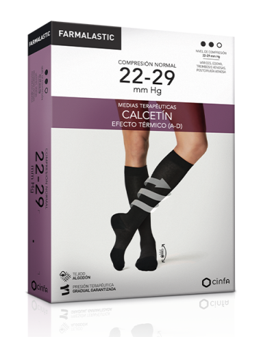 FARMALASTIC CALCETIN CN EFECTO TERMICO T-M  NEGRO