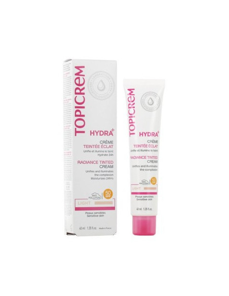 TOPICREM HYDRA+ SPF50 CREME RADIANCE CLARO 40ML
