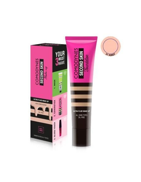COMODYNES SECOND SKIN MAQUILLAJE FLUIDO  01 HONEY 30 ML