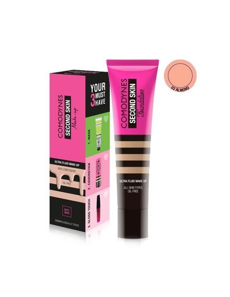 COMODYNES SECOND SKIN MAQUILLAJE FLUIDO  02 ALMOND 30 ML