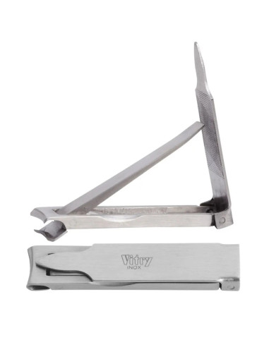 VITRY CORTA UÑAS EXTRA PLANO INOX REF.1057B