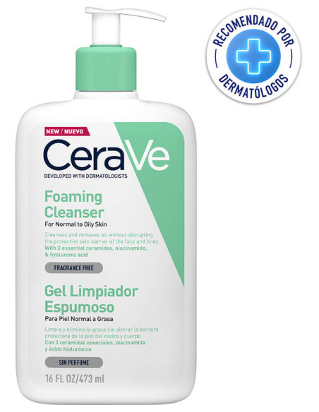 CERAVE GEL LIMPIADOR ESPUMOSO  1 ENVASE 473 ML