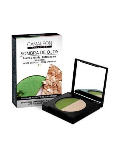 CAMALEON COSMETICS SOMBRA DE OJOS DUO VERDE-BEIGE
