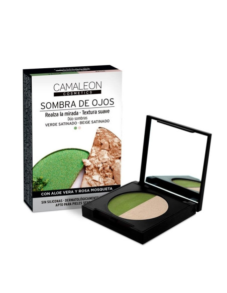 CAMALEON COSMETICS SOMBRA DE OJOS DUO VERDE-BEIGE