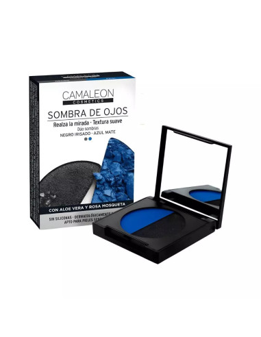 CAMALEON COSMETICS SOMBRA DE OJOS DUO NEGRO-AZUL
