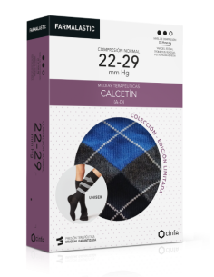 CALCETIN FARMALASTIC GRIS ROMBOS TP