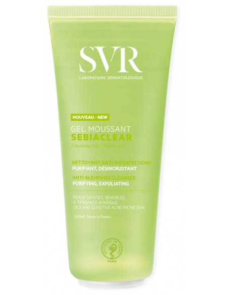 SVR SEBIACLEAR GEL MOUSSANT DESINCRUSTANTE 200 ML