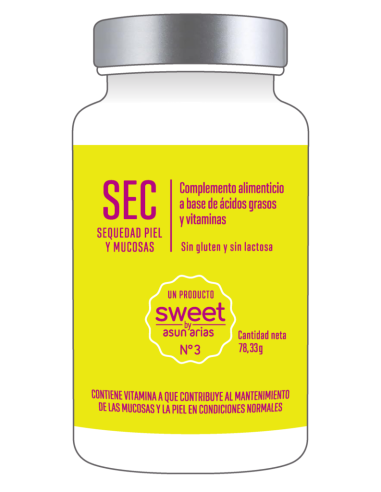 SWEET BY ASUN ARIAS Nº3  SEC SEQUEDAD PIEL Y MUCOSAS 60 PERLAS